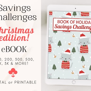 Savings Challenge Book | Digital Christmas Planner | Christmas Savings Tracker | Holiday Savings Challenge | Savings Challenge Bundle