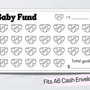 A6 Savings Challenge | Baby Sinking Fund | Mini Savings Challenge | Saving Challenge Printable | Money Challenge | Savings Tracker