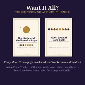 Gratitude and Manifestation Journal Pages | Daily Gratitude Practice Printable | Witchy Moon Journal PDF | Book of Shadows Pages image 5
