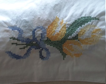 Hand embroidered table runner