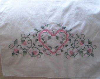 Hand embroidered table runner