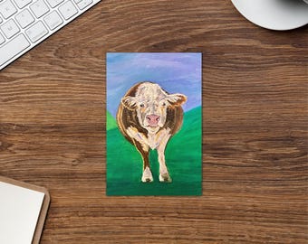 Aretha The Cow Greeting Card