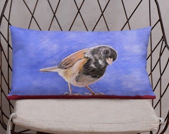 Mama Bird Art Print Premium Throw Pillow