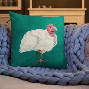 Lennox The Turkey - Art Print- Premium Decorative Pillow - 18x18
