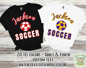 Custom Soccer Shirt, Soccer Team Tshirt, Personalized Soccer Mom Shirt, Soccer Dad Shirt, Gift for Soccer Coach, High School Soccer Team