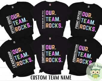 Custom Work Team Shirts, Office Dream Team Tees, Customize Company Team T-Shirts, Leadership Admin Teacher Team Shirts, Office Squad Tshirts