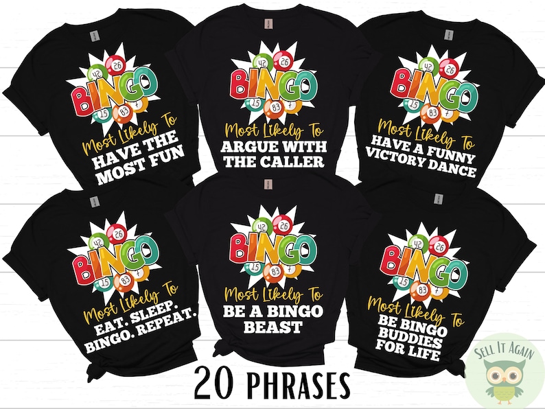Funny Bingo Shirts, Group Bingo Squad Tshirts, Bingo Game Lover, Gift ...