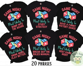Funny Game Night Shirts, Most Likely To Group Board Game Shirts, Board Game Gift, Matching Family Board Game Night Tshirts, Boardgame Tees
