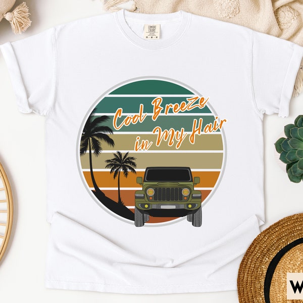 Retro Jeep Shirt, Cool Breeze in my Hair, Jeep Gift, Jeep Wrangler Owner, Vintage Comfort Colors Graphic Tee, Women Mens Shirt, Plus Sizes