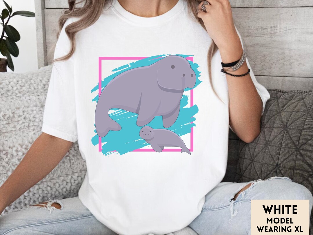 Retro 90s Manatee Shirt, Protect Our Oceans, Manatee Lover Gift