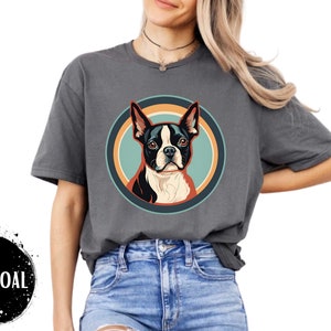 Unisex Retro Boston Terrier Shirt, Gift for Boston Terrier Dog Owner, Boston Terrier Gift, Boston Terrier Mom Dad, Tee Shirt for Women Men