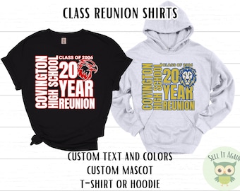 Custom Class Reunion Shirt, High School Reunion Shirts, College Reunion, Bulk Order Reunion Favors, Reunion Gift, Class of T-shirts Hoodie
