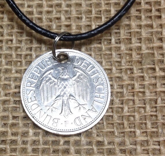 Items similar to German Deutsche Mark coin necklace on Etsy