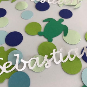 Schildkröte Thema inspiriert personalisiert Konfetti, Schildkröte Geburtstag, Schildkröte Party, Schildkröte Konfetti, personalisierte Konfetti