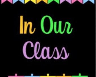 Teachers School Classroom Door Decoration Cutouts DIY Kit "We All Fit Together In Our Class" | Back to School Decoration | Door Decoration