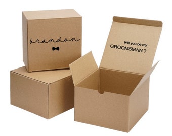 Boîte pour propositions d'homme d'honneur / Boîte pour propositions de mariage / Idées cadeaux pour homme d'honneur / Boîte pour propositions / Boîte cadeau / Boîte cadeau personnalisée / Boîte cadeau vide