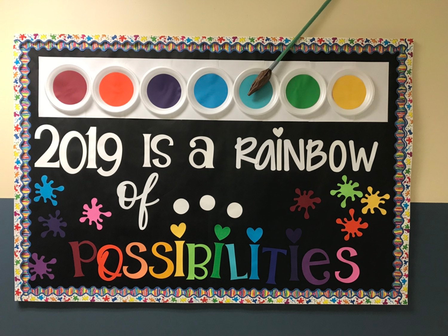 9' Bulletin Board  Cutouts  DIY Kit  "Rainbow of Possibilities" | Back to School Decoration | Bulletin Board Cutouts Decor | Back to School