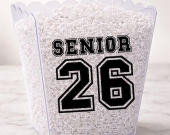 Envase de plástico para regalos de graduación / Recuerdos de graduación / Centros de mesa para graduación / Bolsas de obsequios para graduados