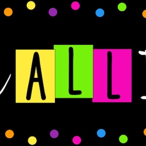 Teachers School Bulletin Board  Cutouts DIY Kit &quot;Be All In&quot; | Back to School Decoration  | Bulletin Board