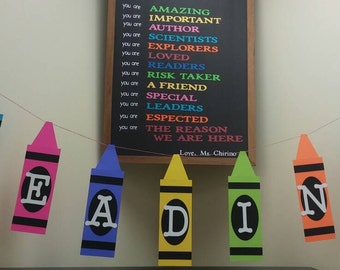 Crayola Birthday Party  | Classroom Decoration 3D Paper Banner