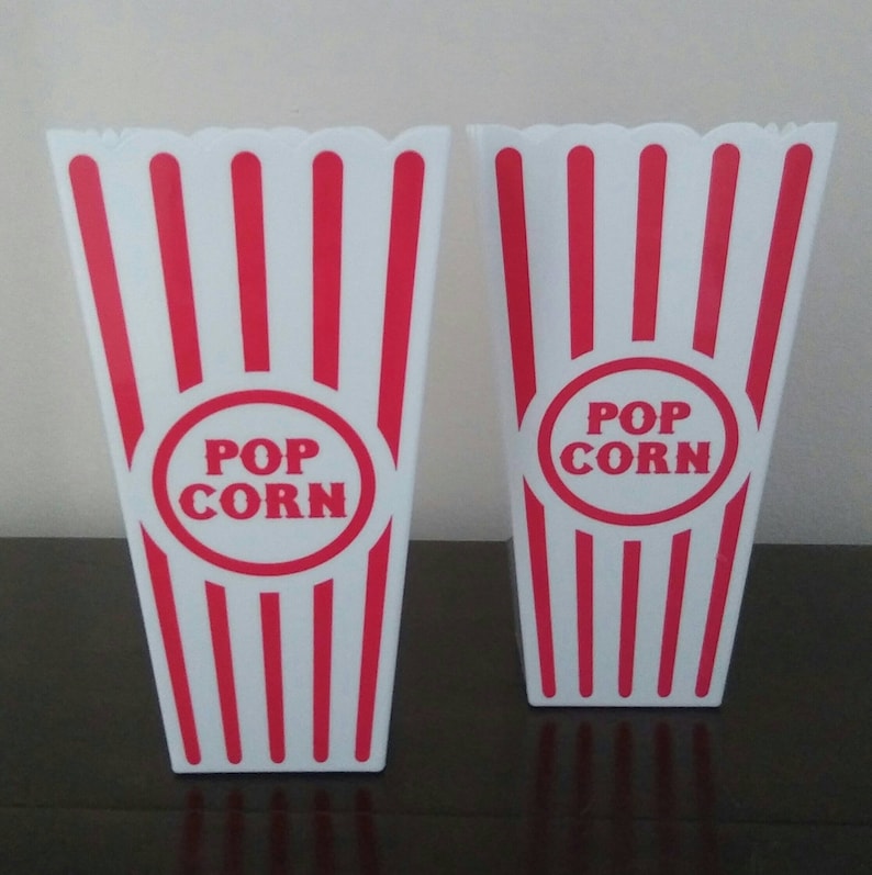 Personalized Reusable Plastic Popcorn Buckets Plain Buckets Etsy