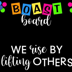 Teachers School Bulletin Board Cutouts DIY Kit &quot;Boast Board&quot; | Back to School Decoration |