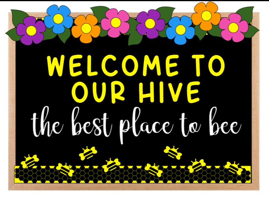 Teachers School Bulletin Board Cutouts DIY Kit "Welcome to Our Hive" | Back to School Decoration | Bulletin Board Cutouts Decor