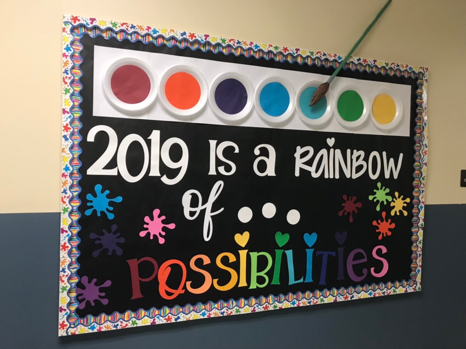 Teachers School Bulletin Board Cutouts DIY Kit rainbow | Etsy UK