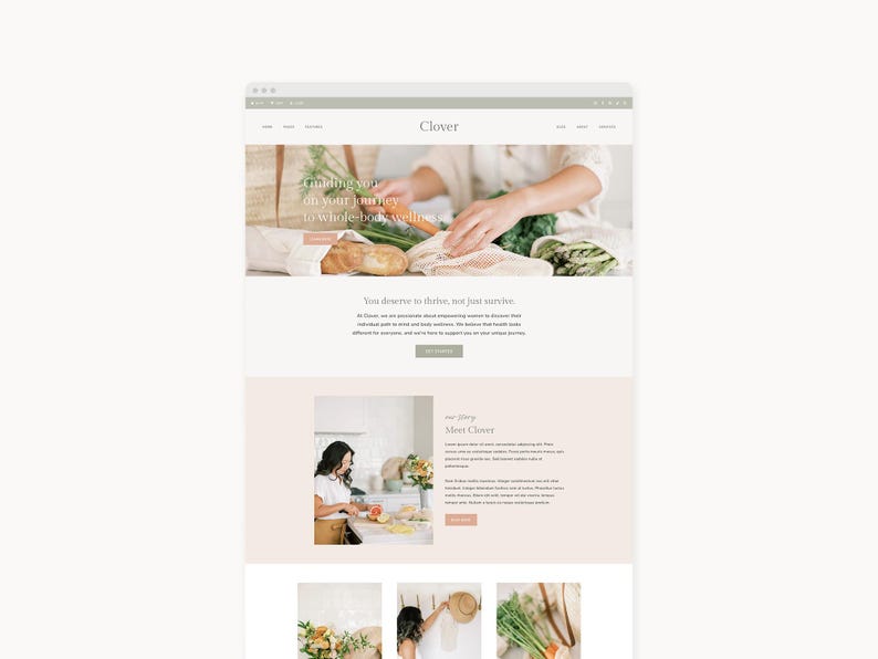 健康、食、ライフスタイルブロガーのためのWordPressテーマウェブサイトテンプレート | Clover | Kadence 画像 3