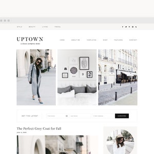 WordPress Theme - WordPress Ecommerce Theme - Genesis WordPress Blog Theme - "Uptown" Instant Digital Download