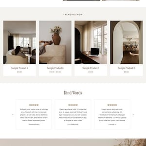Pu&ograve; includere: Homepage del sito web Haven, che presenta la Collezione Autunno. Include categorie di prodotti, bestseller e una collaborazione con Wayfair. Il design enfatizza materiali sostenibili e design senza tempo.