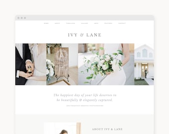 NEW Wordpress Theme - Wordpress Ecommerce Theme - Photography Theme - Genesis Theme - "Ivy & Lane" Instant Digital Download