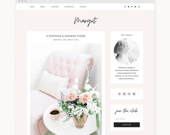 Feminine WordPress Blog Theme: Margot - Genesis Child Theme (Digital Download)