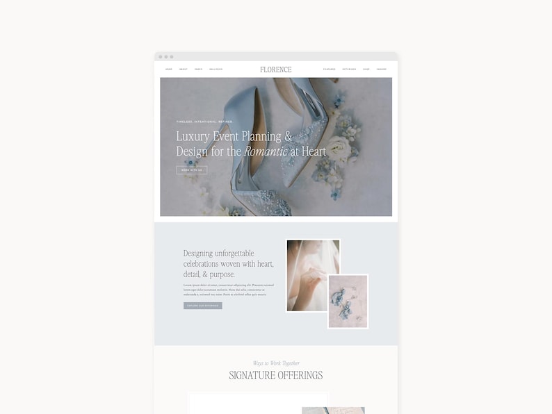 NEW! WordPress Theme Website Template for Photographers, Event Planners, & Service-Based Businesses | Florence | Kadence image 4