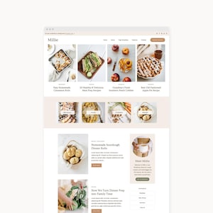 NEU! WordPress Theme Website Template für Food & Rezept Blogger | Millie | Kadenz
