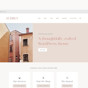 WordPress Theme WordPress Ecommerce Theme For Businesses, Shops, & Course Creators Genesis Theme Audrey image 1