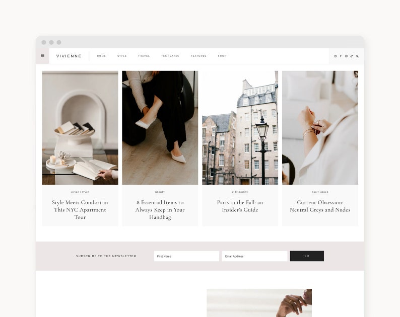 WordPress Theme for Lifestyle, Fashion, Travel, & Food Bloggers Vivienne Kadence image 1