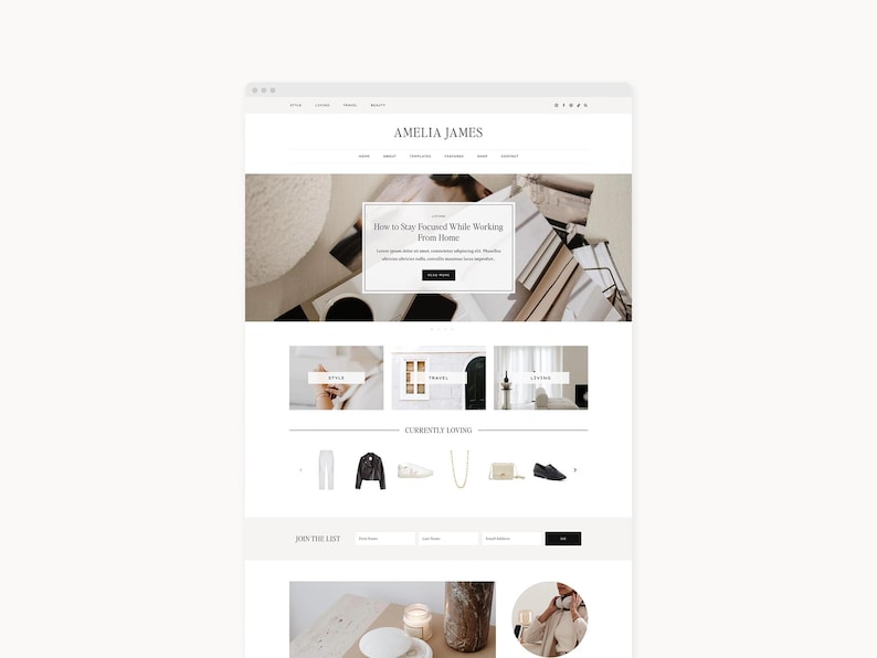 WordPress Theme Website Template for Lifestyle, Fashion, Travel, & Food Bloggers | Amelia | Kadence image 2