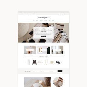 Modelo de site WordPress para blogueiros de estilo de vida, moda, viagens e gastronomia | Amelia | Kadence