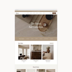 Websitesjabloon met WordPress-thema voor winkels, bedrijven en touringcars | Haven | Kadans