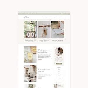 Tema WordPress para blogs sobre casa, bem-estar e estilo de vida | Willow | Kadence