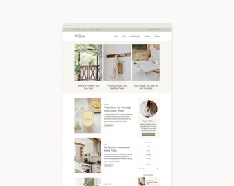 WordPress Theme Website Template for Home, Wellness, and Lifestyle Bloggers | Willow | Kadence
