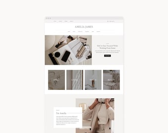 WordPress Theme Website Vorlage für Lifestyle, Mode, Reisen, & Food Blogger | Amelia | Kadenz