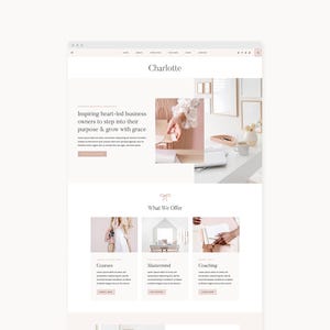 NEW! WordPress Theme Website Template for Coaches, Shops, & Service Providers | Charlotte | Kadence