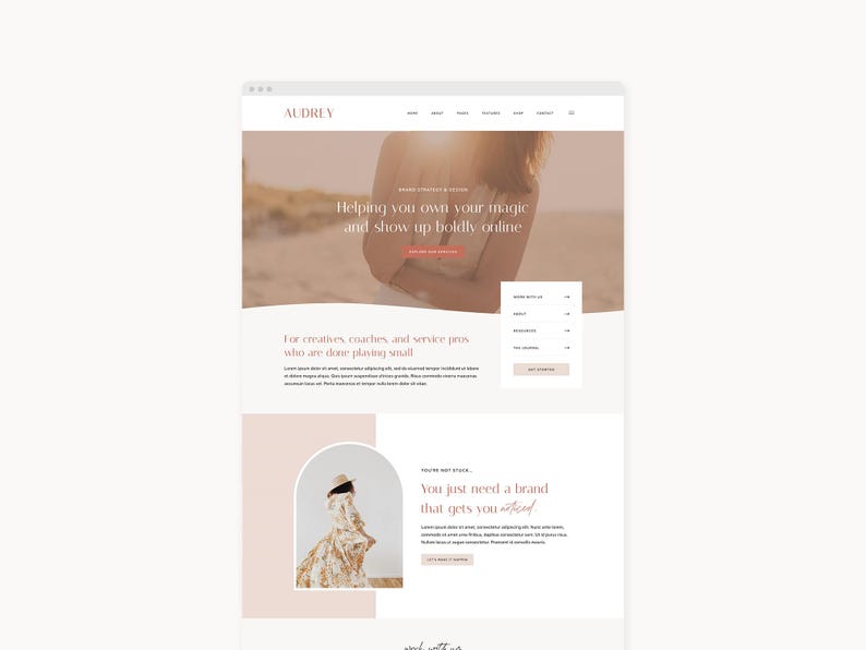 WordPress Theme Website Template for Bloggers, Content Creators, & Business Owners | Audrey | Kadence image 4