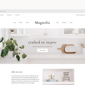 WordPress Theme - WordPress Ecommerce Theme - Fashion Theme - Genesis Theme - "Magnolia" Instant Digital Download