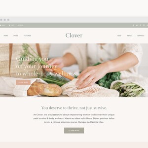 NEW! WordPress Theme - WordPress Ecommerce Theme - For Businesses, Shops, & Blogs - Genesis Theme - "Clover"