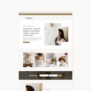Plantilla de sitio web de WordPress para blogueros de estilo de vida, moda, viajes y gastronomía / Harper / Kadence imagen 3