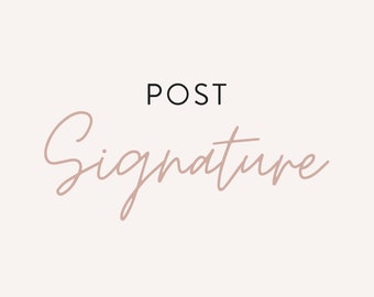 Post Signature - Matching WordPress Theme - Custom Upgrade for 17th Avenue Themes