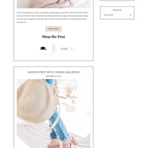 WordPress Theme Feminine WordPress Blog Theme Genesis Theme Adalie Instant Digital Download image 2